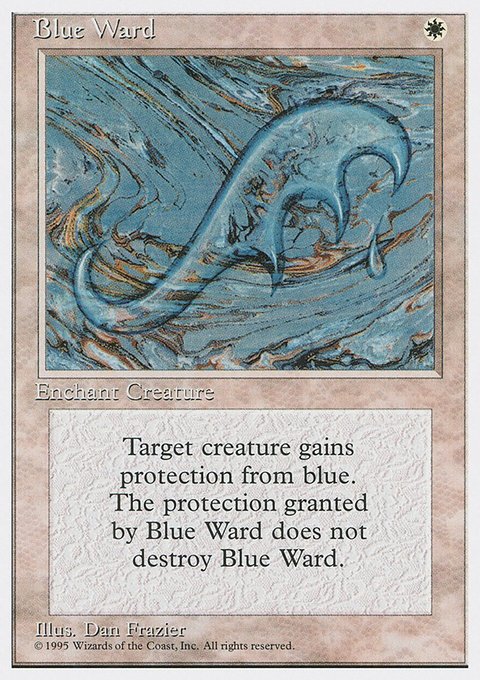 Blue Ward, Fourth Edition #10, Magic: The Gathering card