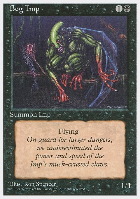 Bog Imp, Fourth Edition #123, Magic: The Gathering card