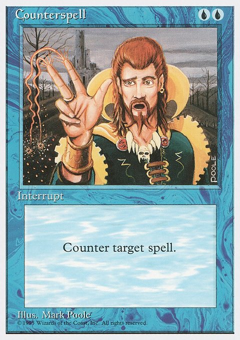 Counterspell, Fourth Edition #65, Magic: The Gathering card