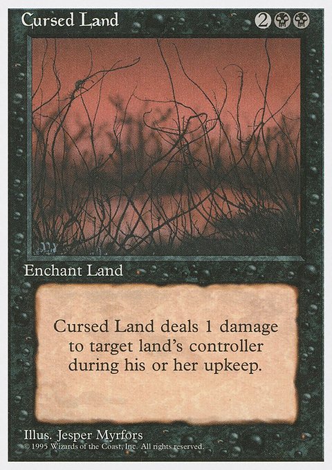 Cursed Land, Fourth Edition #127, Magic: The Gathering card
