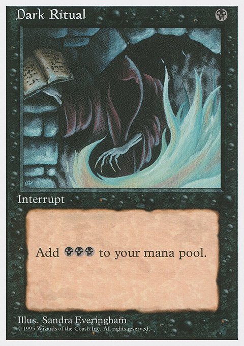 Dark Ritual, Fourth Edition #129, Magic: The Gathering card