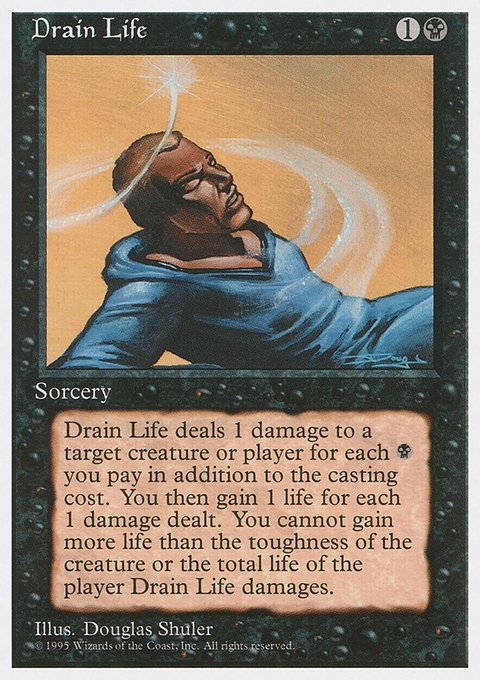 Drain Life, Fourth Edition #132, Magic: The Gathering card