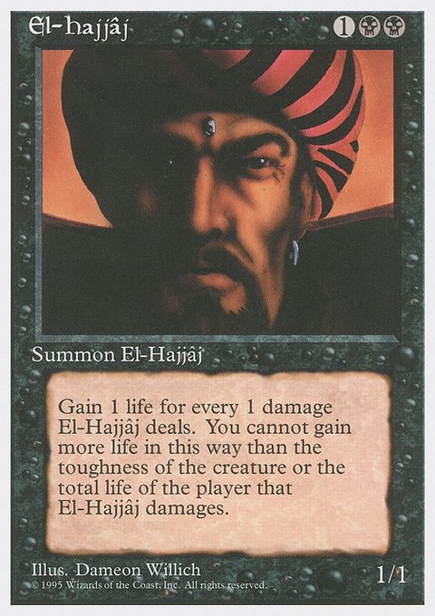 El-Hajjâj, Fourth Edition #134, Magic: The Gathering card