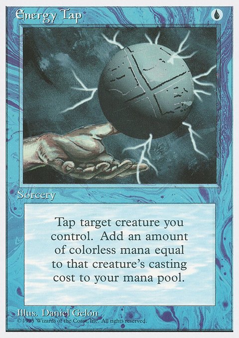 Energy Tap, Fourth Edition #69, Magic: The Gathering card