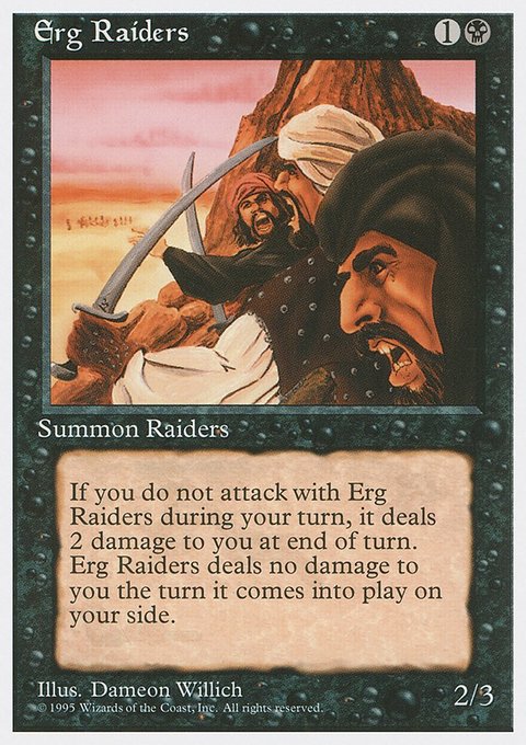 Erg Raiders, Fourth Edition #135, Magic: The Gathering card