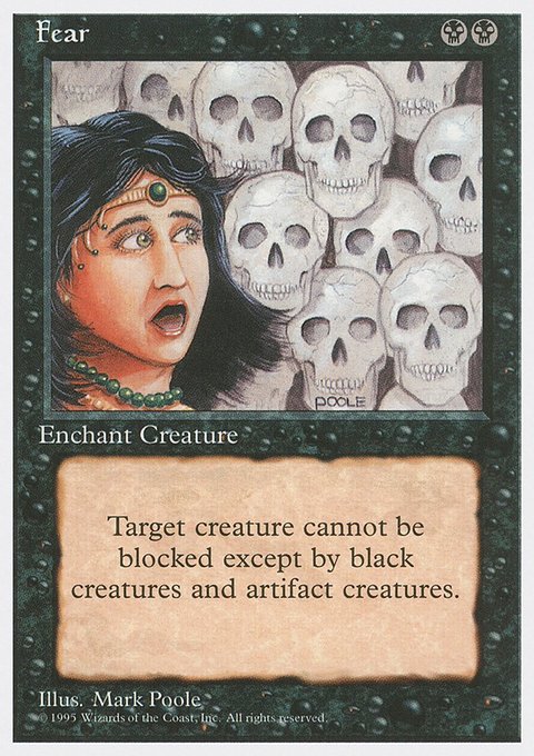 Fear, Fourth Edition #137, Magic: The Gathering card