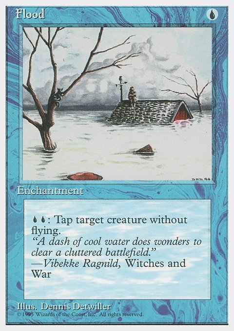 Flood, Fourth Edition #73, Magic: The Gathering card