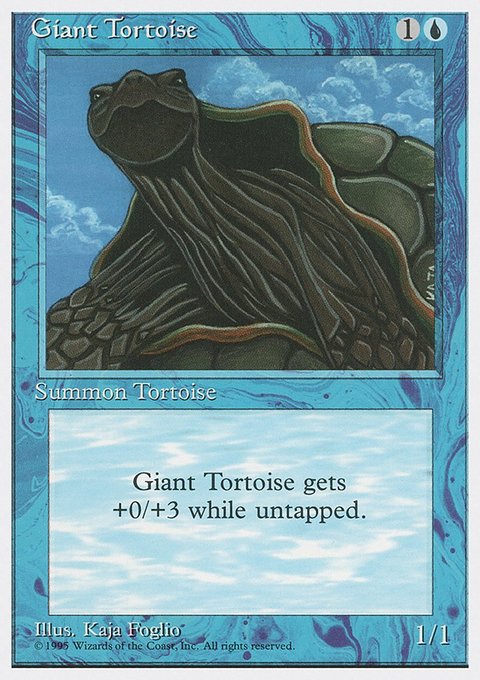 Giant Tortoise, Fourth Edition #76, Magic: The Gathering card