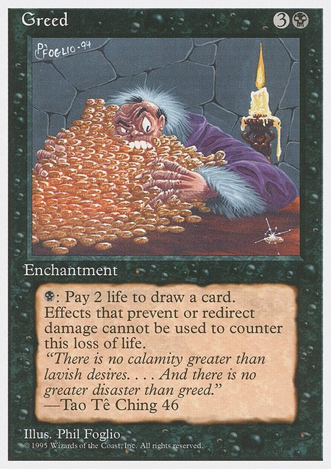 Greed, Fourth Edition #140, Magic: The Gathering card