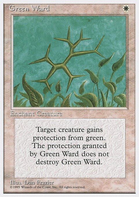 Green Ward, Fourth Edition #27, Magic: The Gathering card