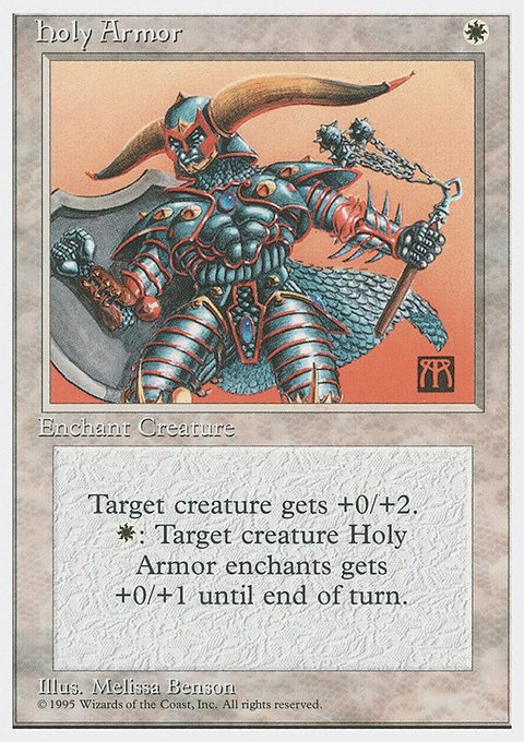 Holy Armor, Fourth Edition #29, Magic: The Gathering card
