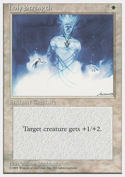 Holy Strength, Fourth Edition #30, Magic: The Gathering card
