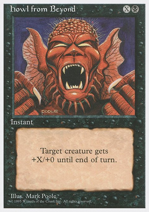 Howl from Beyond, Fourth Edition #141, Magic: The Gathering card