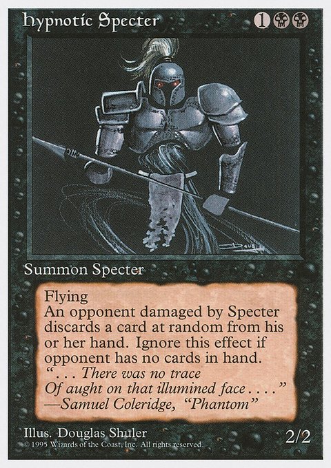 Hypnotic Specter, Fourth Edition #142, Magic: The Gathering card