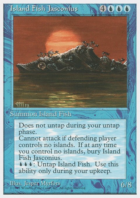 Island Fish Jasconius, Fourth Edition #78, Magic: The Gathering card