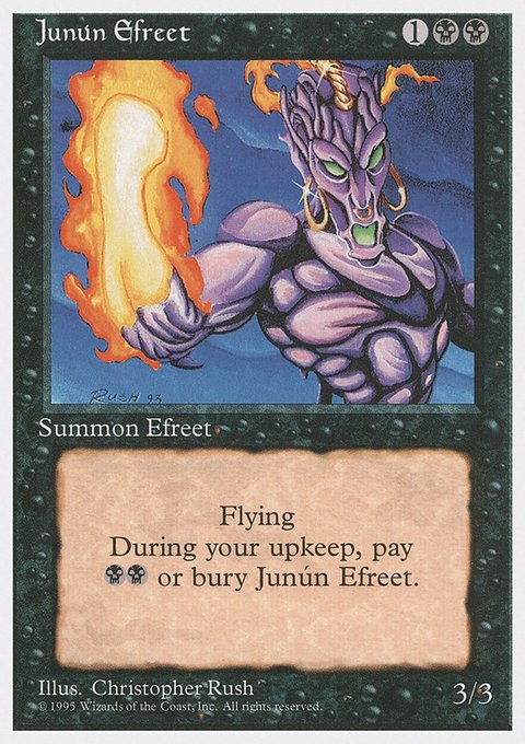 Junún Efreet, Fourth Edition #143, Magic: The Gathering card