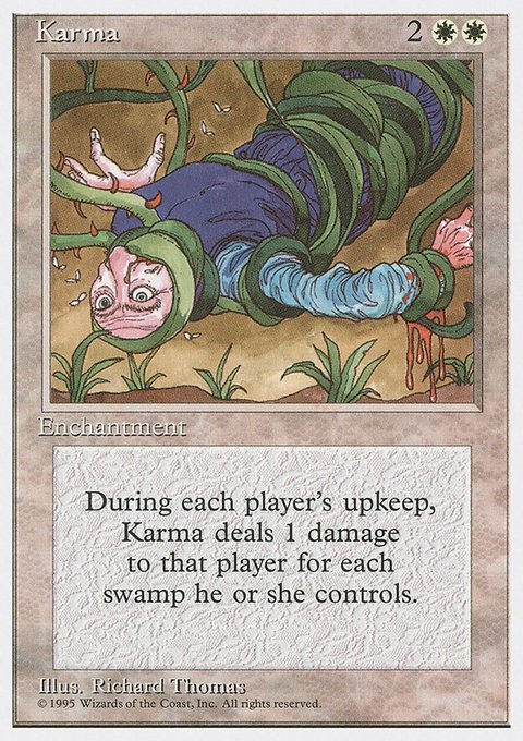 Karma, Fourth Edition #32, Magic: The Gathering card