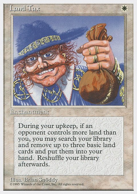 Land Tax, Fourth Edition #34, Magic: The Gathering card