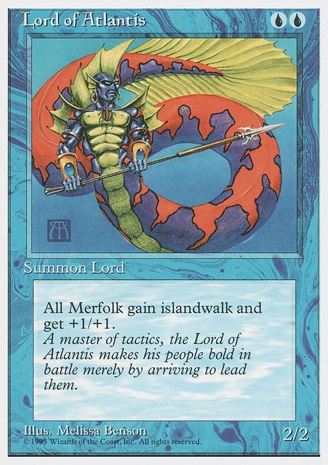 Lord of Atlantis, Fourth Edition #82, Magic: The Gathering card