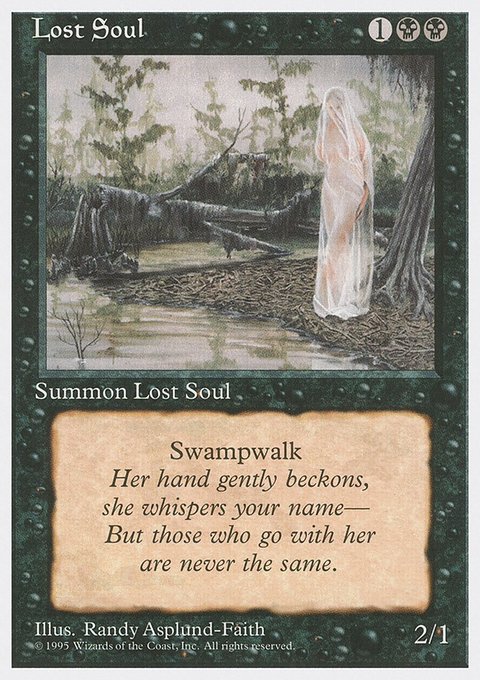 Lost Soul, Fourth Edition #145, Magic: The Gathering card