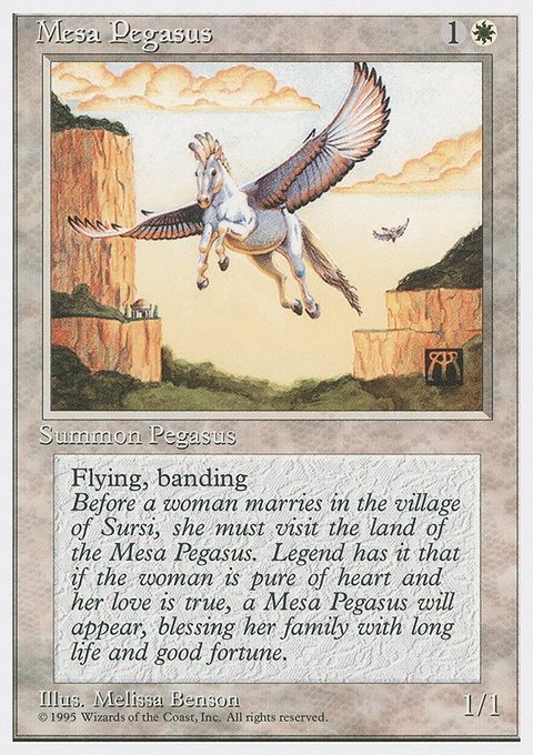 Mesa Pegasus, Fourth Edition #35, Magic: The Gathering card