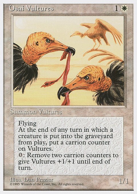 Osai Vultures, Fourth Edition #38, Magic: The Gathering card