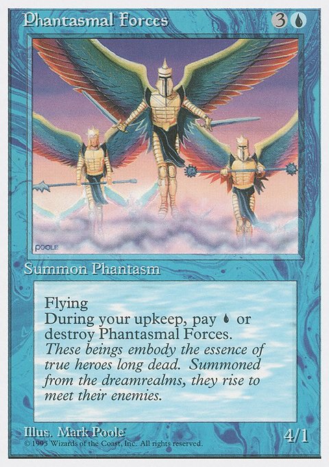 Phantasmal Forces, Fourth Edition #88, Magic: The Gathering card