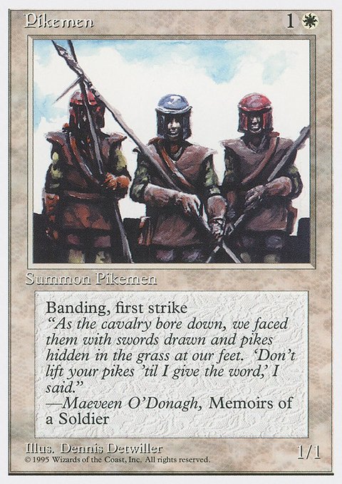 Pikemen, Fourth Edition #42, Magic: The Gathering card