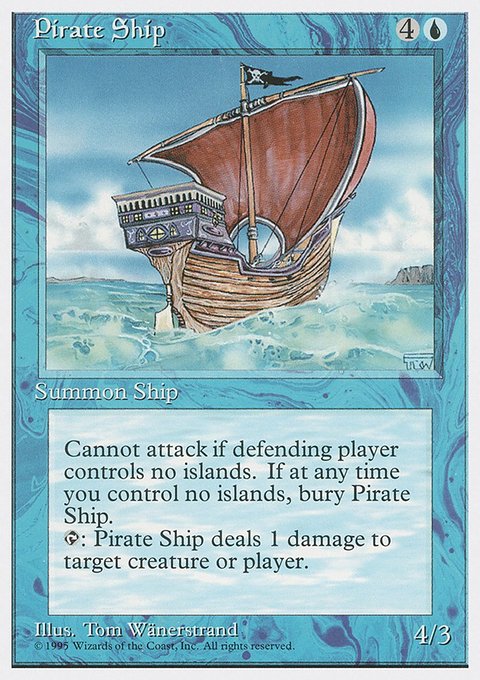 Pirate Ship, Fourth Edition #91, Magic: The Gathering card