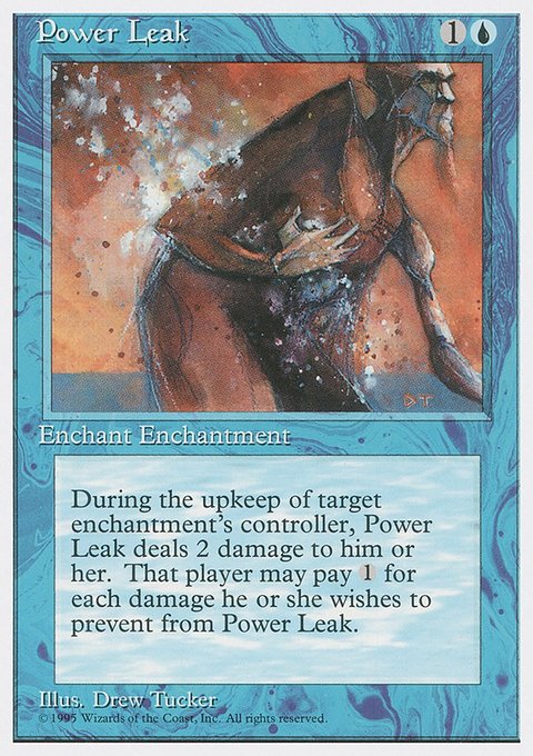 Power Leak, Fourth Edition #92, Magic: The Gathering card