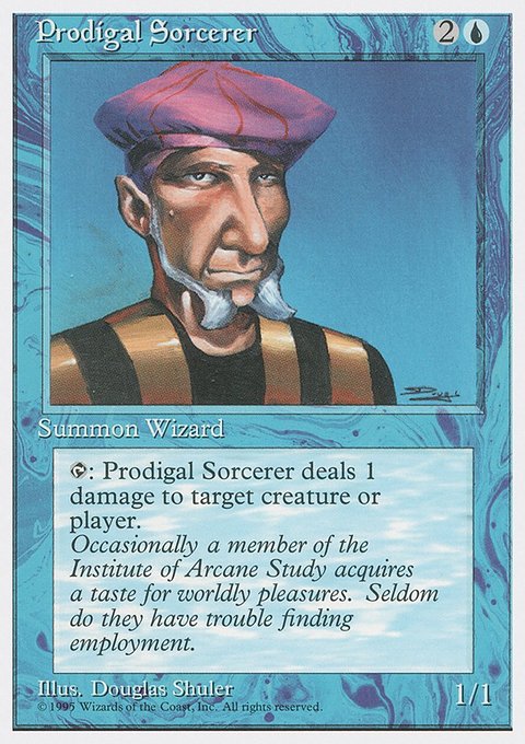 Prodigal Sorcerer, Fourth Edition #94, Magic: The Gathering card
