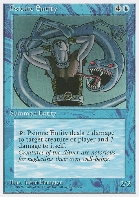 Psionic Entity, Fourth Edition #95, Magic: The Gathering card