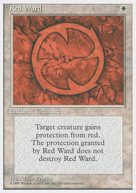 Red Ward, Fourth Edition #44, Magic: The Gathering card