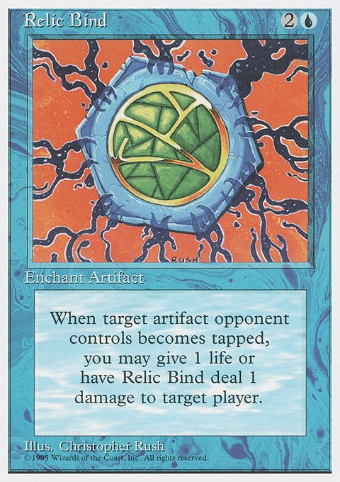 Relic Bind, Fourth Edition #97, Magic: The Gathering card