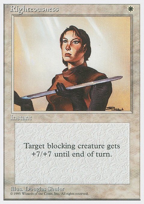 Righteousness, Fourth Edition #46, Magic: The Gathering card