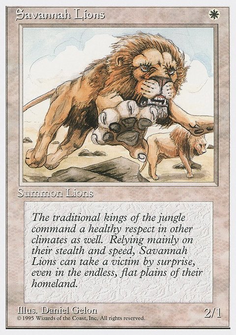 Savannah Lions, Fourth Edition #48, Magic: The Gathering card