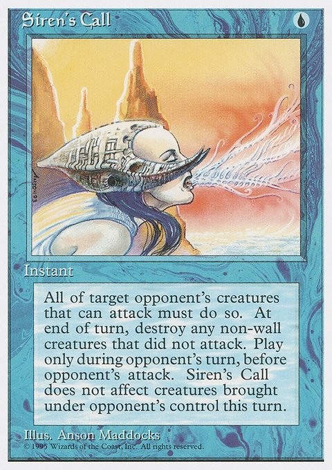Siren's Call, Fourth Edition #101, Magic: The Gathering card