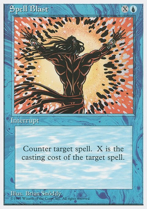Spell Blast, Fourth Edition #103, Magic: The Gathering card