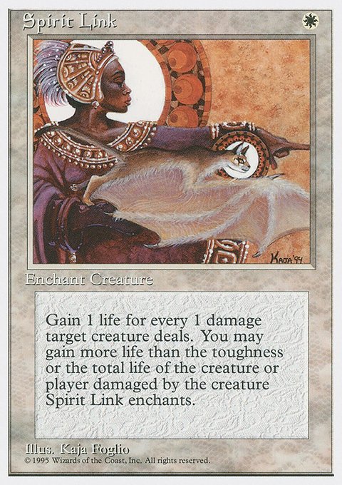 Spirit Link, Fourth Edition #51, Magic: The Gathering card