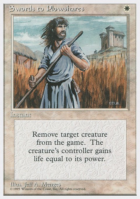Swords to Plowshares, Fourth Edition #52, Magic: The Gathering card