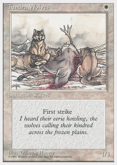 Tundra Wolves, Fourth Edition #53, Magic: The Gathering card
