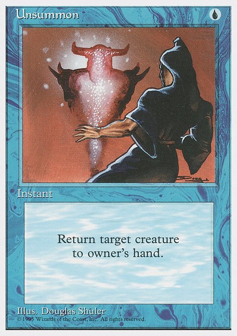 Unsummon, Fourth Edition #111, Magic: The Gathering card