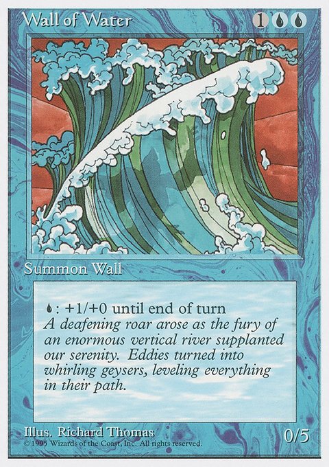 Wall of Water, Fourth Edition #114, Magic: The Gathering card