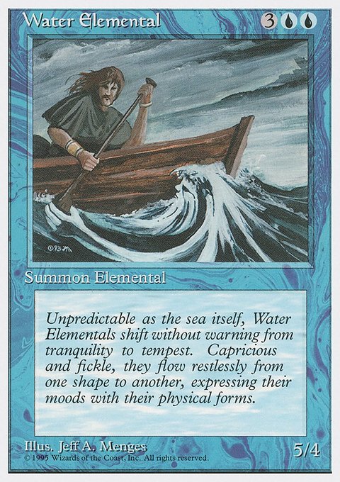Water Elemental, Fourth Edition #115, Magic: The Gathering card