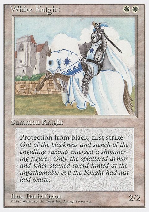White Knight, Fourth Edition #56, Magic: The Gathering card