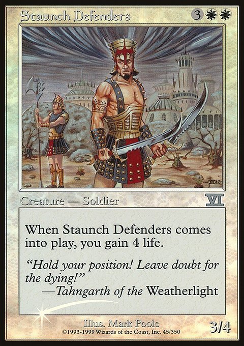 Staunch Defenders, Friday Night Magic 2000 #12, Magic: The Gathering card