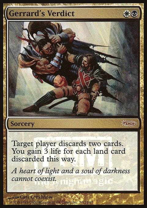 Gerrard's Verdict, Friday Night Magic 2007 #3, Magic: The Gathering card