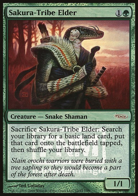 Sakura-Tribe Elder, Friday Night Magic 2009 #12, Magic: The Gathering card