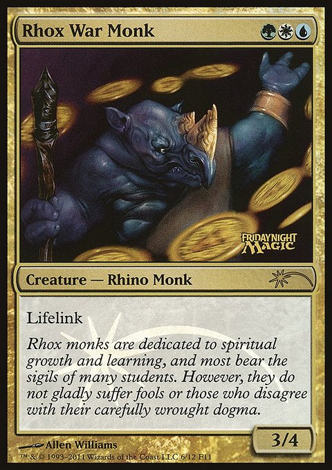 Rhox War Monk, Friday Night Magic 2011 #6, Magic: The Gathering card