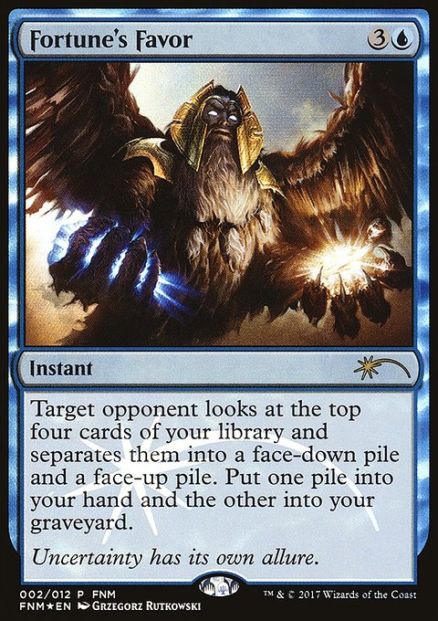 Fortune's Favor, Friday Night Magic 2017 #2, Magic: The Gathering card